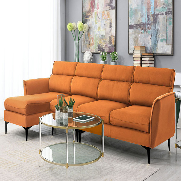Wrought Studio Damalis 81" Wide L Shape Furniture Couch Wayfair Canada